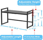 Expandable Metal Storage Shelves,110LBS Heavy Duty Shelving Units and Storage For Small Appliance, Adjustable Metal Storage Shelf Rack For kitchen Cabinet Closet Pantry Warehouse Garage,Patent Pending