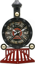 YOUKI Vintage Train Wall Decor,Steampunk Clock,Train Gifts for Men,Man Cave Clock,Wall Art for Office Bedroom