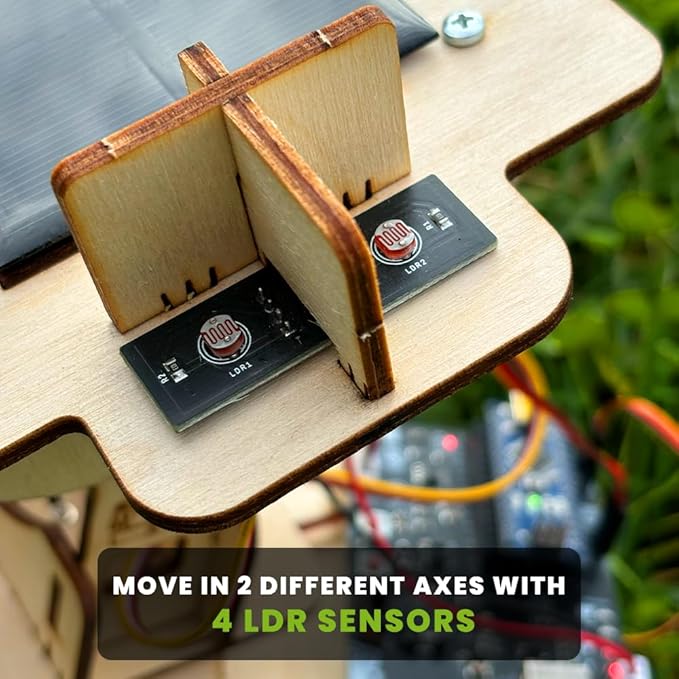 SolarX V2: Sun-Tracking Solar Panel DIY Kit with Arduino Nano, Solar Sun Tracker Sytem with Electronic Components, Educational Sun Tracker Kit, Solar Coding Kit