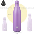 Insulated Water Bottles,25 oz Double Wall Stainless Steel Vacumm Metal Flask for Sports Travel,Lavender