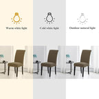 Joccun Chair Covers for Dining Room Set of 6,Dining Chair Slipcovers Stretch Dining Room Chair Covers Seat Protector,Washable Parsons Chair Cover for Home,Hotel,Banquet(Fossil,6 Pack)