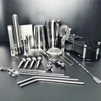 22-Piece Cocktail Shaker Set, 25/20oz Bartender Kit, Bartending Stainless Steel Bar Tools Sets for Drink Mixing, Boston Cocktail Shakers with Stand Recipes Booklet (Siver 25-20oz)