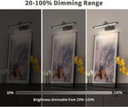 Battery Operated Picture Lights for Wall, Wireless Painting Lights Dimmable Artwork Lighting with Remote and Timer, Rechargeable Art Lights for Paintings-Brushed Grey 16'' inch Warm White
