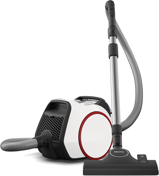 Miele Boost CX1 PowerLine SNRF0 Bagless Canister Vacuum Cleaner in Lotus White, Compact