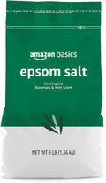 Amazon Basics Epsom Salt Soaking Aid, Rosemary & Mint Scent, 3 pound (Pack of 1) (Previously Solimo)