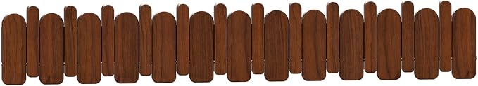 Wall Mounted Piano Key Hanger | Flip Style Hook | Entrance Wall Art Hook, Made of Oak Wood (3 Times Painted, 4 Times Polished) (Arc Walnut, 12Hooks)