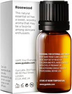Gya Labs Rosewood Essential Oil for Skin - 0.34 Fl Oz - 100% Pure Natural Rosewood Oil for Diffuser & Aromatherapy, Massage, Candle Making Scent