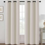 H.VERSAILTEX Blackout Curtains for Bedroom Thermal Insulated Room Darkening Living Room Curtains 84 Inch Long Grommet Privacy Protection Window Curtain Panels/Drapes for Nursery, 2 Panels, Fog