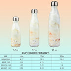 Insulated Water Bottles,17 oz Double Wall Stainless Steel Vacumm Metal Flask for Sports Travel,Marble Jade