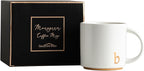COLLECTIVE HOME - Monogram Ceramic Mugs, 15 oz Golden Initial Coffee Cups, Elegant Alphabet Tea Mugs, Elegant Personalized Mug with Gift Box, Luxurious Cups for Office and Home (b)