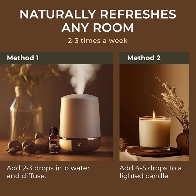 Gya Labs Coriander Essential Oil for Diffuser - 0.34 Fl Oz - 100% Pure Natural Coriander Oil for Skin, Aromatherapy, Skincare Massages & Candle Making Scent