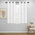 Easy-Going Blackout Curtains for Bedroom, Solid Thermal Insulated Grommet and Noise Reduction Window Drapes, Room Darkening Curtains for Living Room, 2 Panels (34x45 in, White)