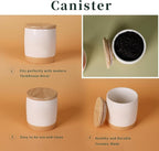 LEETOYI Ceramic Food Storage Jar with Seal Lid,Kitchen Canisters for Countertop, Serving for Ground Coffee, Tea, Sugar, Salt and More, 33 Oz
