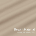 Easy-Going Blackout Curtains for Bedroom, Solid Thermal Insulated Grommet and Noise Reduction Window Drapes, Room Darkening Curtains for Living Room, 2 Panels(42x72 in, Beige)