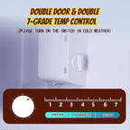 2.4 Cu.ft Mini Fridge Small Refrigerator with Freezer Dual Door Dorm Fridge for Personal Senven Temp Gear Suit for Apartment, Bedroom, Rv Silver