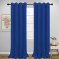 Easy-Going Blackout Curtains for Bedroom, Solid Thermal Insulated Grommet and Noise Reduction Window Drapes, Room Darkening Curtains for Living Room, 2 Panels (52x96 in,Classic Blue)