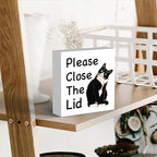 Funny Bathroom Decor, Funny Bathroom Wall Art, Black and White Bathroom Decor, Boho Bathroom Decor, Bathroom Decor for Shelves, Wooden Box Decor Sign for Home Farmhouse Living Room Table Shelf