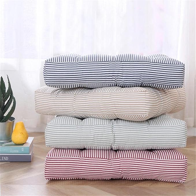 Tiita Chair Cushions 22"x22" Square Windows Pad for Adults Seating Pillows Set of 2, Blue