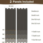 HolidayIdeas 2 Panels Linen Outdoor Curtains for Patio Waterproof Taupe Curtains 54"x 95"-Outside Curtains Weatherproof, Privacy, Textured for Pergola, Porch, Cabana, Gazebo
