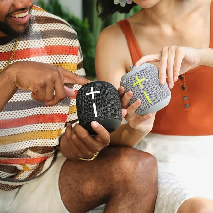 Ultimate Ears WONDERBOOM 4 Waterproof Bluetooth Outdoor Speakers with Big Bass & 360-Degree Sound, Dustproof Floating Wireless Speaker, 131ft Range - Black