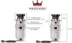 Waste King Garbage Disposal for Kitchen Sink with Power Cord, L-1001