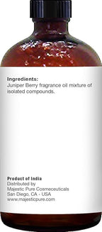 Majestic Pure Juniper Essential Oil with Glass Dropper - Huge 4 Fl Oz - 100% Pure and Natural Juniper Oil - Premium Grade Essential Oils for Diffuser, Aromatherapy, Soap and Candle Making