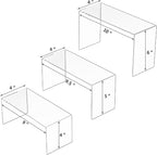 9x9.5x10 Inch Clear Display Risers Shelf 3pcs, Countertop Rectangular Acrylic Display Stands for Funko Pop Figure, Bags, Collectibles