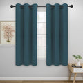 Easy-Going Blackout Curtains for Bedroom, Solid Thermal Insulated Grommet and Noise Reduction Window Drapes, Room Darkening Curtains for Living Room, 2 Panels(42x63 in, Bluestone)