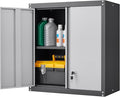 Metal Wall Cabinet,Locking Cabinet with Shelves,Wall Mounted Storage Cabinet1 for Basement,Home,Garage,Gray