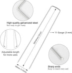 FEED GARDEN 12 Inch 100 Pack Galvanized Landscape Staples 11 Gauge Anti-Rust Garden Stakes Landscaping Fabric SOD Pins Yard Stakes for Weed Barrier Fabric
