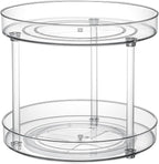 Clear Lazy Susan Organizer, Rotating Kitchen Pantry Organization and Storage, Medicine Cabinet Organizer, Lazy Susan Turntable Organizer for Cabinets, Bathroom, Refrigerator, Dresser, Spice Organizer