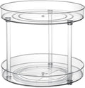 Clear Lazy Susan Organizer, Spice Rack Kitchen Cabinet Turntable, Pantry and Fridge Rotating Storage, Makeup Vanity for Skincare, Perfume, Cosmetic Dresser