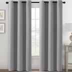 H.VERSAILTEX Blackout Curtains for Bedroom Thermal Insulated Room Darkening Living Room Curtains 84 Inch Long Grommet Privacy Protection Window Curtain Panels/Drapes for Nursery, 2 Panels, Dove Grey