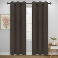 Easy-Going Blackout Curtains for Bedroom, Solid Thermal Insulated Grommet and Noise Reduction Window Drapes, Room Darkening Curtains for Living Room, 2 Panels(42x84 in, Coffee)