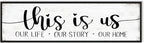 This Is Us Sign Wall Decor: Family Signs for Home Decor Living Room Wall Art Framed 16"x48"Large Farmhouse Rustic Home Sign Wall Decor Above Bed,Country Wall Plaques Hanging Master Bedroom Decor