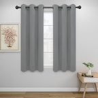 Easy-Going Blackout Curtains for Bedroom, Solid Thermal Insulated Grommet and Noise Reduction Window Drapes, Room Darkening Curtains for Living Room, 2 Panels (34x54 in, Light Gray)