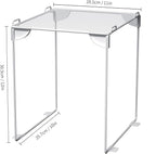 Neudeco Pack 2, Mesh Locker Shelf, Stackable Extra Tall Locker Organizer, Collapsible and Metal Mesh Build, Fits Standard Size, Suitable for School, Work, Kitchen, Bathroom (White)