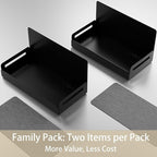 2-Pack Magnetic Spice Rack for Refrigerator - Heavy-Duty 20LB Capacity - Strong Magnetic Shelves for Classroom Whiteboards and Garage Tools, Kitchen Organizer for Utensils, Black