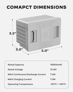 Silonn 168 Wh Detachable Battery for 12 Volt RV Ice Maker, Specially Equipped SLIM39 Series Portable Ice Maker (Adapter not Included)
