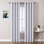 ChrisDowa Room Darkening Curtains 108 Inches Long 2 Panels Set for Living Room, Grommet Thermal Insulated Blackout Curtains for Bedroom (Greyish White, 52 x 108 Inch)