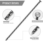 200 Pcs Metal Nails 8 Inch Artificial Spikes Galvanized Spiral Landscape Stakes Edging Spikes Garden Stakes for Fake Landscaping Grass Ground Lawn(Black)