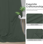 Easy-Going Blackout Curtains for Bedroom, Solid Thermal Insulated Grommet and Noise Reduction Window Drapes, Room Darkening Curtains for Living Room, 2 Panels (42x36 in, Greyish Green)