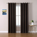 ChrisDowa Grommet Blackout Curtains for Bedroom and Living Room - 2 Panels Set Thermal Insulated Room Darkening Curtains (Brown, 52W x 72L)