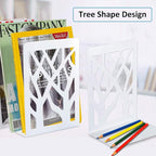 Book Ends, Bookends, Bookends for Shelves, Bookend, Book Ends for Heavy Books, White Metal Book Shelf Holder Home Decorative, Book Stoppers for Shelves, Bookend Supports 2 Pair