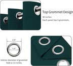 Easy-Going Blackout Curtains for Bedroom, Solid Thermal Insulated Grommet and Noise Reduction Window Drapes, Room Darkening Curtains for Living Room, 2 Panels(46x84 in, Deep Teal)