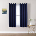 ChrisDowa Grommet Blackout Curtains for Bedroom and Living Room - 2 Panels Set Thermal Insulated Room Darkening Curtains (Navy Blue, 52W x 54L)