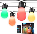 Govee Smart Outdoor String Lights H7029, 24ft RGBIC Outdoor Lights with 8 Dimmable LED Bulbs, IP65 Waterproof, Color Changing Warm White Lights with 47 Scene Modes for Patio, Backyard, App Control