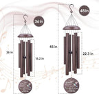Sympathy Wind Chimes, 36inch Personalized Hummingbird Wind Chime, Memorial Gifts for Loss of Loved One, Wind Chimes in Loving Memory of Dad/Mom, Condolences Gifts for Funeral