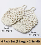 4PK Wall Planters for Indoor Plants, Macrame Plant Hanger | Wall Planter, Plant Hanger, Hanging Planter (2 Large + 2 Small)
