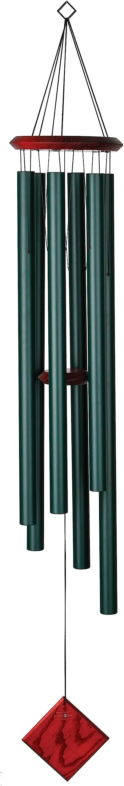 Woodstock Chimes Neptune Wind Chime for Outside 54" Large Evergreen, Deep Tone Sound for Outdoor Garden, Patio, Porch Decor, Encore Collection DCE54